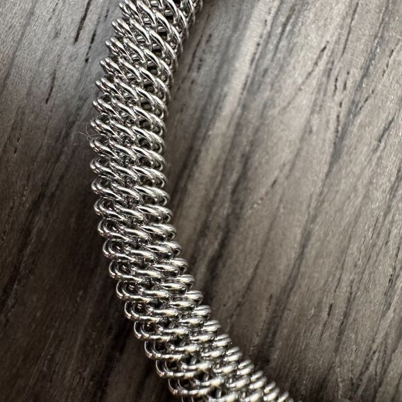 Majorica Women's Stainless Steel Rhodium Plated Bangle Bracelet Organic Pearl - Picture 5 of 8